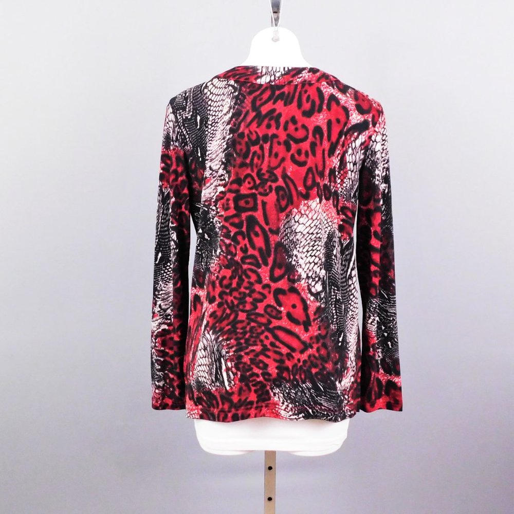 N Touch Women Shirt Red Gray M‎ - Picture 3 of 5